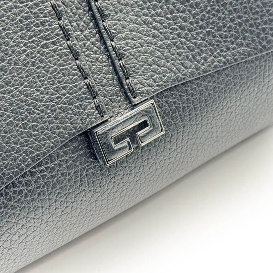 Сумка Loristella черная кожаная - фото 5,