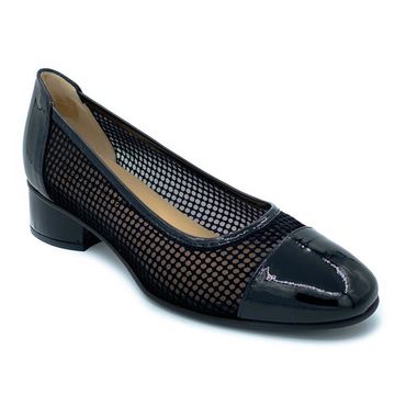 Туфли Donna Soft черные комбинация наплака и текстиля - фото 2, DS0141 DS