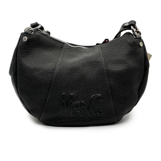 Сумка Marina Creazioni черная кожаная &quot;полумесяц&quot; - фото 1, B6900 MC NERO