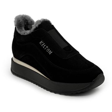 Полуботинки KELTON черные замшевые на меху - фото 2, AI0123M KEL NERO