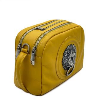 Сумка кросс-боди Renato Angi желтая кожаная - фото 2, 2609181 RA GIALLO