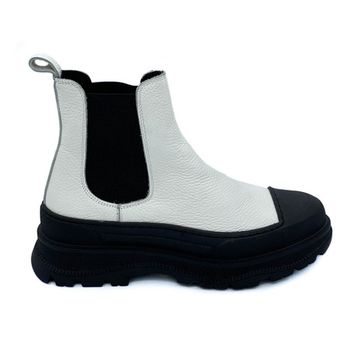 Ботинки Mimmu белые кожаные Байка - фото 1, D144E7 MIM BIANCO