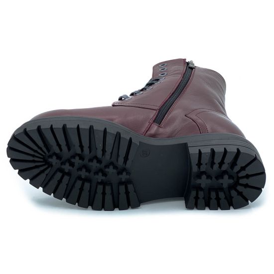 Ботинки Cover бордо кожаные МЕХ - фото 4, 