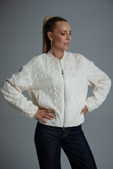 Бомбер Tuffoni молочный(светло-бежевый) - фото 1, 7726023 TUF MILK