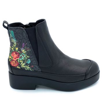 Ботинки Marzetti черные кожаные МЕХ - фото 1, 71372M MZ