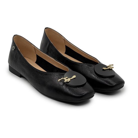 Балетки TUFFONI черные кожаные - фото 8, 2425018LL TUF NERO