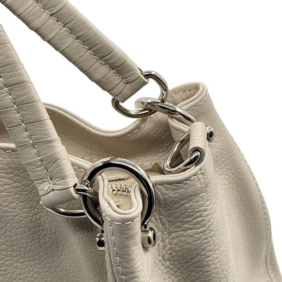 Сумка Di Gregorio бежевая кожаная - фото 4, 8993 DG LATTE