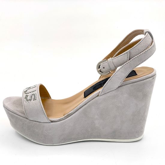 Босоножки Cesare Paciotti замшевые серые PERLA - фото 1, LLZD10W PA PERLA