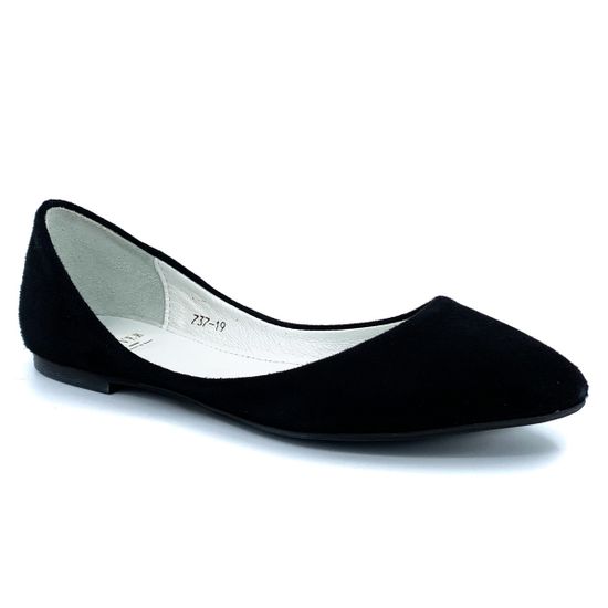 Балетки Cover черные замшевые - фото 2, 