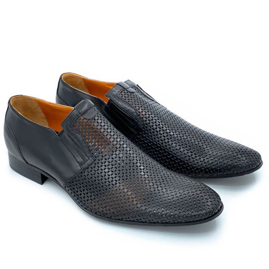 Туфли Ernesto Dolani черные кожаные со сквозной перфорацией - фото 7, 