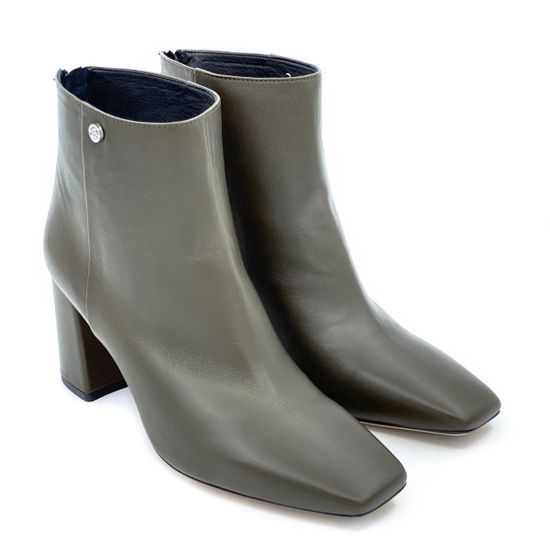 Ботильоны Tiffi зеленые кожаные демисезонные - фото 7, Q539/70V TI OLIVE