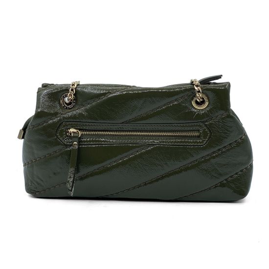 Сумка Marina Creazioni зеленая из стеганой лакированной кожи - фото 3, B6696 MC VERDE LAK