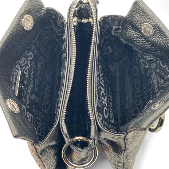 Сумка Renato Angi черная кожаная &quot;кошка&quot; - фото 5, 