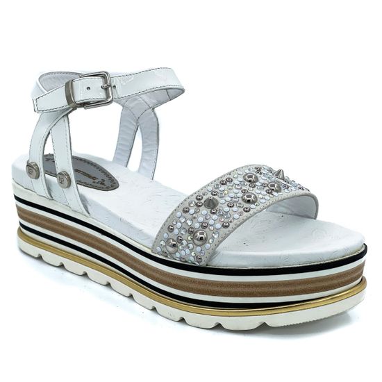 Босоножки Loretta Pettinari белые кожаные - фото 2, 