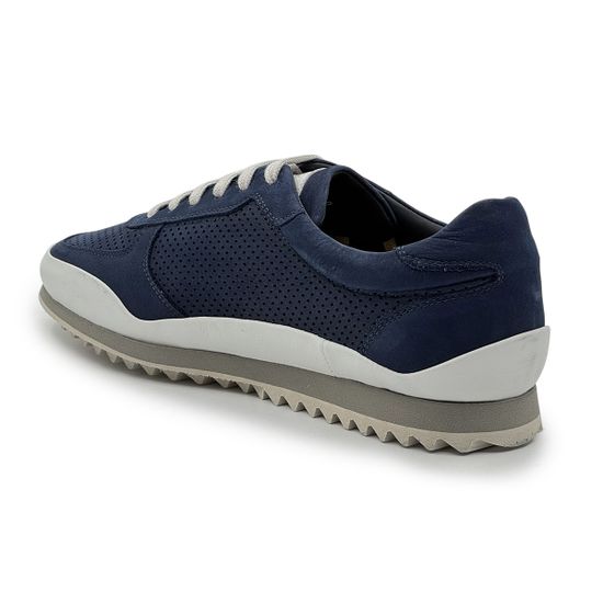 Кроссовки GIAMPIERONICOLA синие/белые кожаные перфорированные - фото 3, 45502C GPN BLU