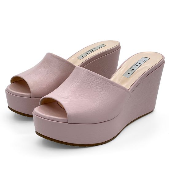 Сабо Tiffi розовые кожаные - фото 7, 