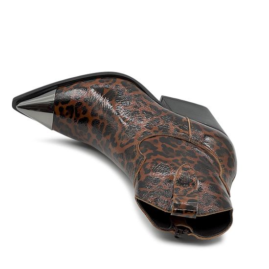 Ботильоны казаки MIMMU наплак принт &quot;леопард&quot; демисезонные - фото 5, M860M1 MIM LEO