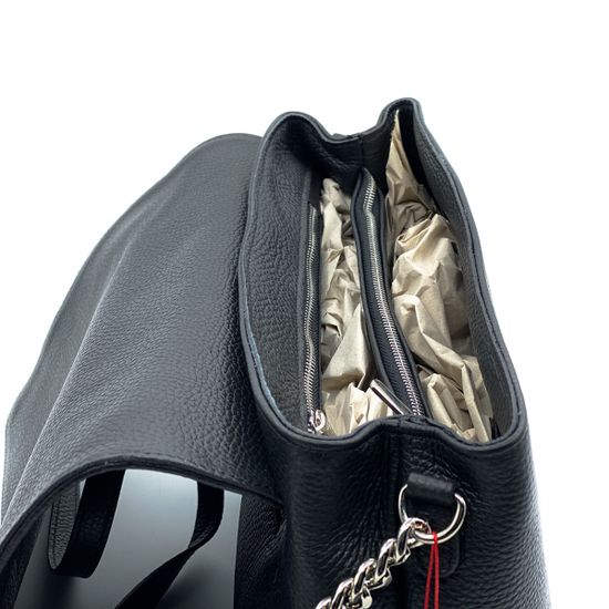 Сумка Marina Creazioni черная кожаная - фото 7, 