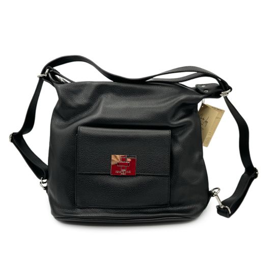 Сумка-рюкзак Renato Angi черная кожаная - фото 1, 3254701 RA NERO