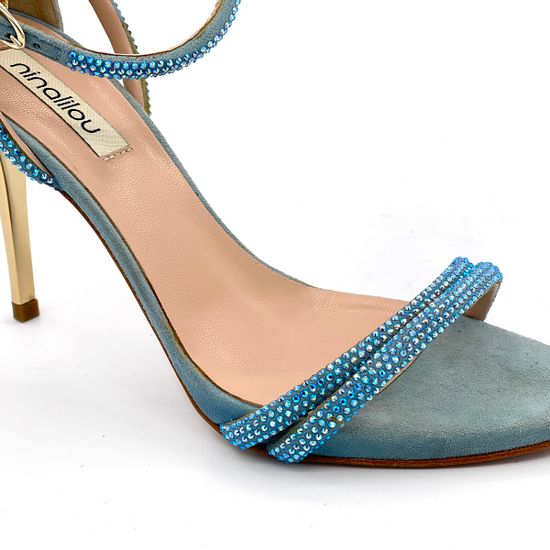 Босоножки Nina Lilou замшевые голубые - фото 6, 251057F8 NL BLU