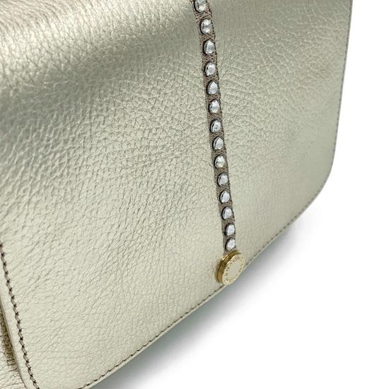 Клатч Marina Creazioni кожаный золотого цвета - фото 4, 