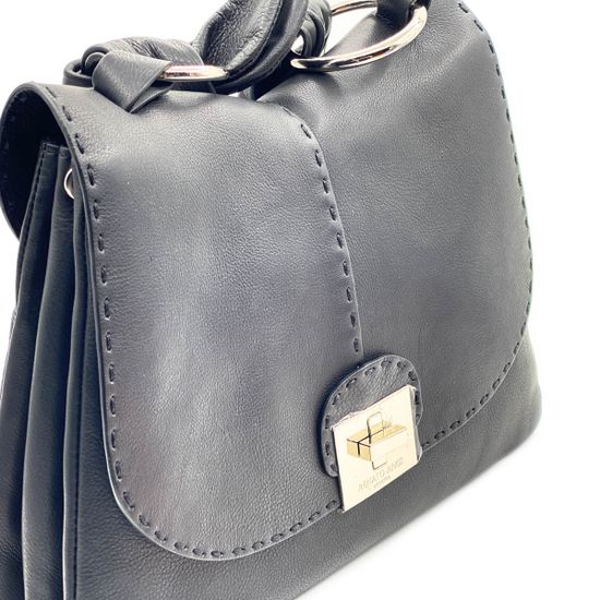 Сумка Renato Angi черная кожаная - фото 4, 