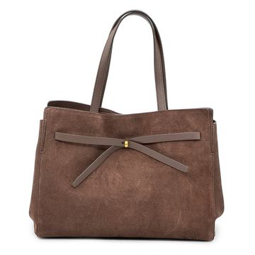 Сумка Loristella коричневая замшевая - фото 1, 2924 LS CACAO