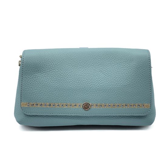 Клатч Marina Creazioni бирюзовый кожаный - фото 1, B6113 MC CELESTE