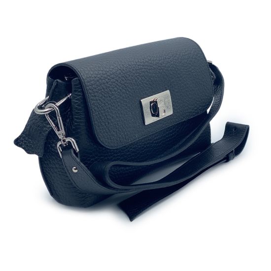 Сумка Di Gregorio черная кожаная - фото 2, 821 DG NERO