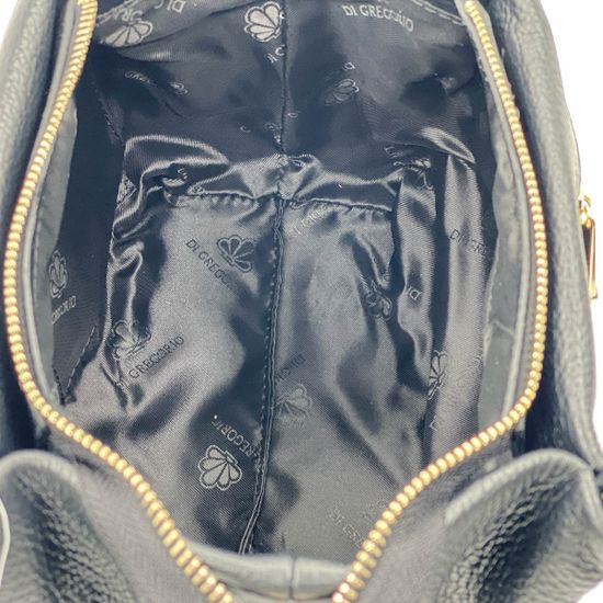 Сумка Di Gregorio черная кожаная - фото 4, 8810 DG NERO