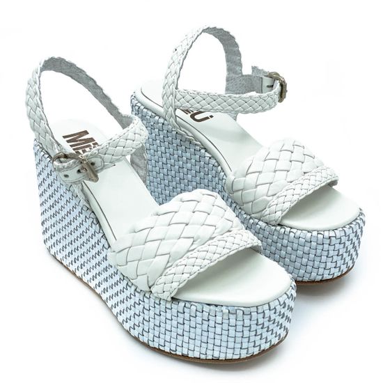 Босоножки Mimmu белые кожаные - фото 7, FGODIVA-5 MIM BIANCO