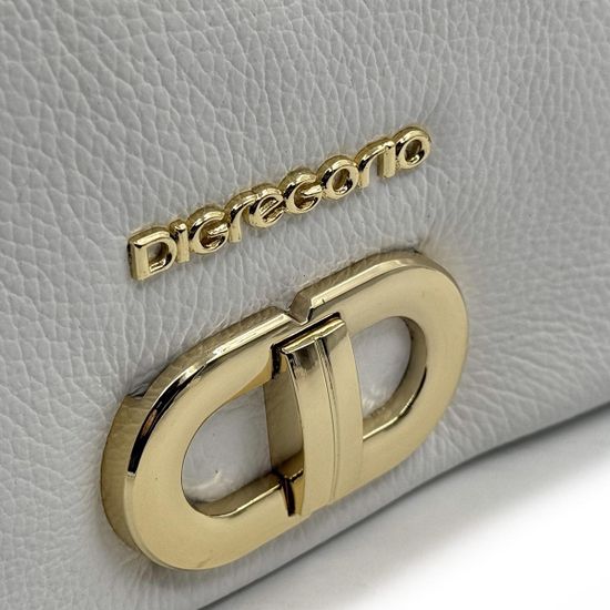 Сумка кросс-боди Di Gregorio белая кожаная - фото 4,