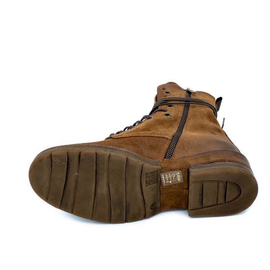 Ботинки Mimmu коричневые замшевые Байка - фото 4, F227K1 MIM FOX