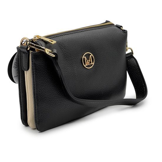 Сумка кросс-боди MOT-CLE кожаная черная - фото 1, 