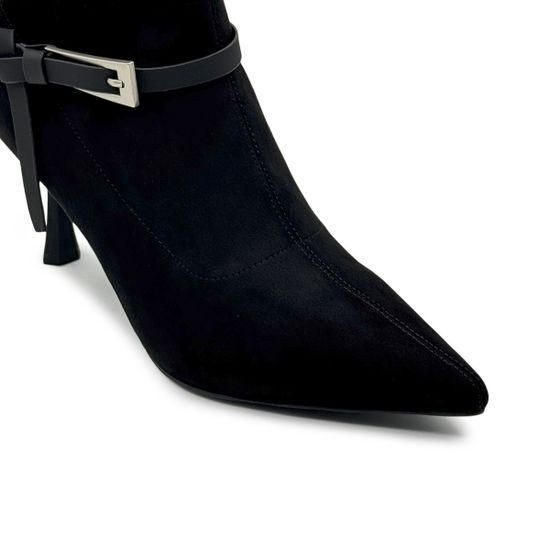 Ботильоны TUFFONI черные текстиль/кожа стрейч демисезонные - фото 6, 1425014TVL TUF NERO