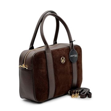 Сумка MOT-CLE коричневая замша/кожа - фото 2, MIV MOT MORO