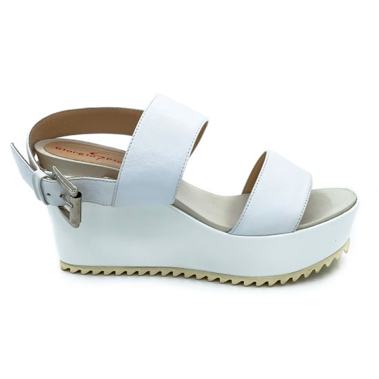 Босоножки Giorgio Piergentili белые кожаные - фото 1, 443 GP