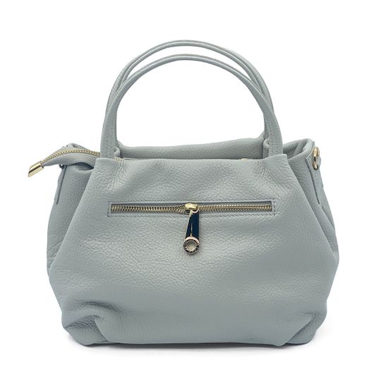 Сумка Di Gregorio белая кожаная с кошельком - фото 3, 