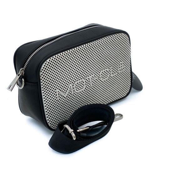 Сумка MOT CLE  черно-белая кожаная кросс-боди - фото 2, BORSA MOT