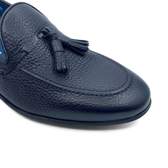 Лоферы с кисточкой Mario Bruni кожаные синие - фото 6, 63846 MB