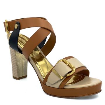 Босоножки Loretta Pettinari бежево-коричневые кожаные - фото 2, 8909 LP