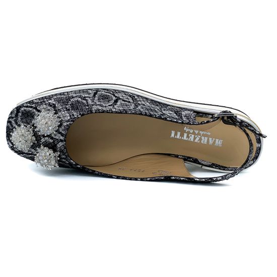 Босоножки Marzetti серые тиснение &quot;питон&quot; - фото 5, 7573D02 MZ