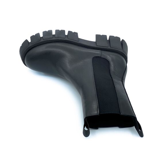 Ботинки челси Mimmu черные кожаные Байка - фото 5, M405M4 MIM NERO