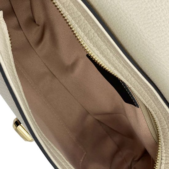 Сумка кросс-боди MOT CLE  кожаная бежевая - фото 5, 