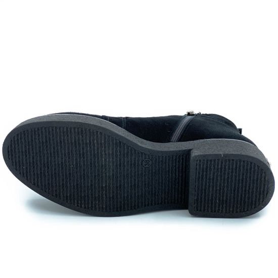 Ботинки Mara черные замшевые МЕХ - фото 4, 