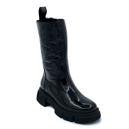 Полусапоги Ilasio Renzoni черные из лакированной кожи - фото 2, 