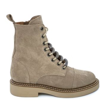 Ботинки Mimmu бежевые замшевые демисезонные - фото 1, E112E5 MIM CORDA