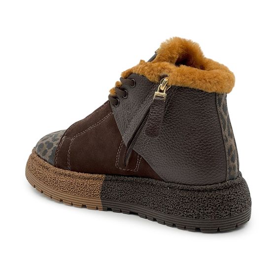 Ботинки NILA&amp;NILA коричневые кожа/замша на меху - фото 3, NO9005M NIL MORO