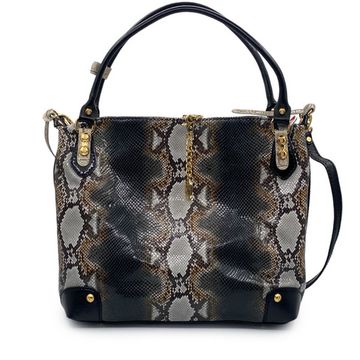 Сумка Marino Orlandi серая кожаная питон - фото 1, 4913 MO PITON