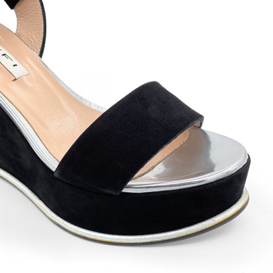 Босоножки Tiffi черные замшевые - фото 5, 